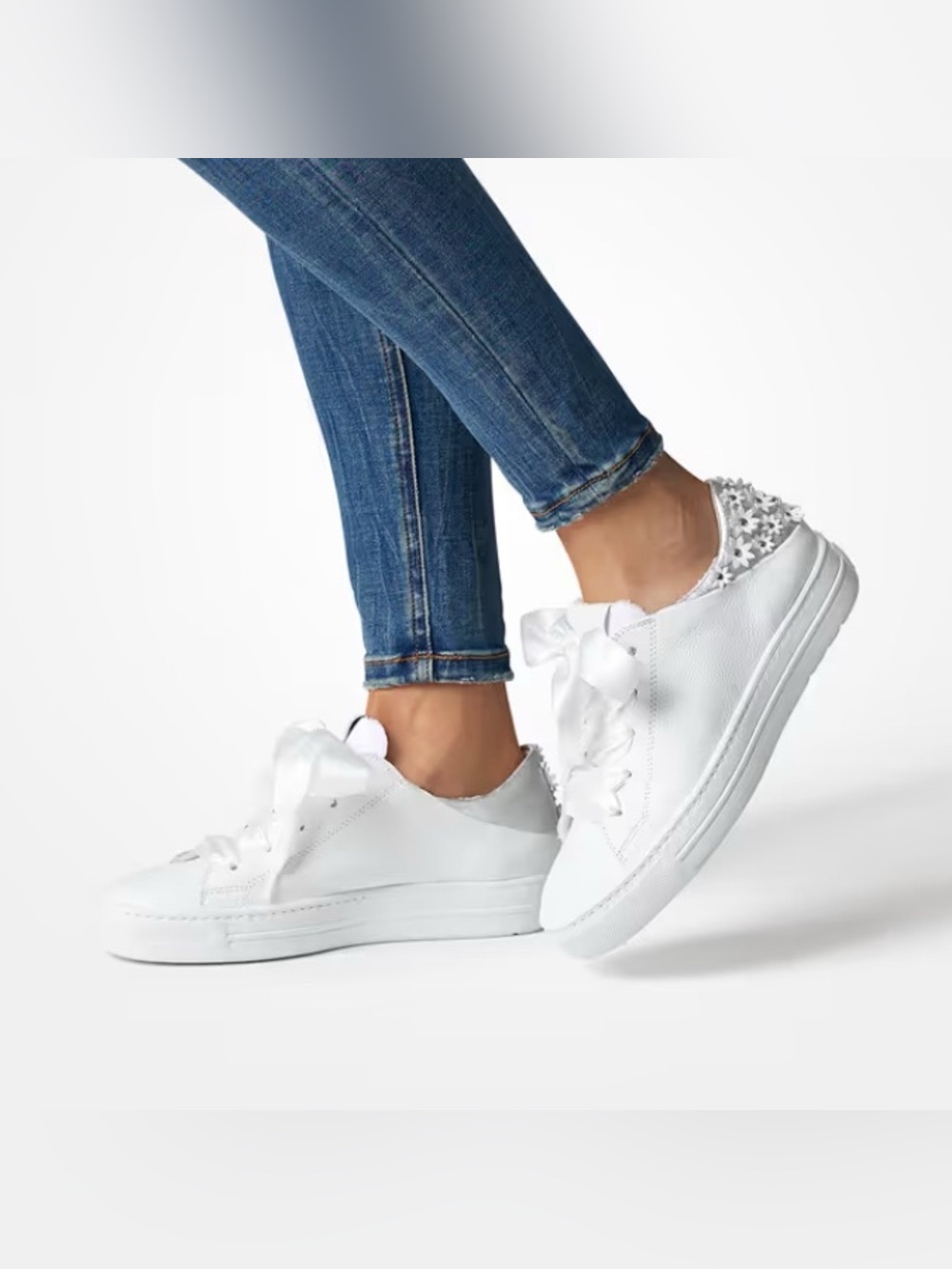 Paul Green Serena Floral Embellished Sneakers UK4/US6.5